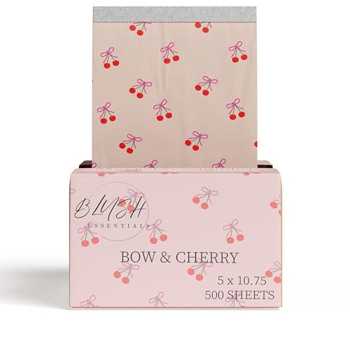BowCherry Design Hair Foils  Salon Foils for Coloring  Aluminum Foil Sheets for Hair  5x1075  500 Sheets  Professional Hair Foils for Highlighting and Salon Use